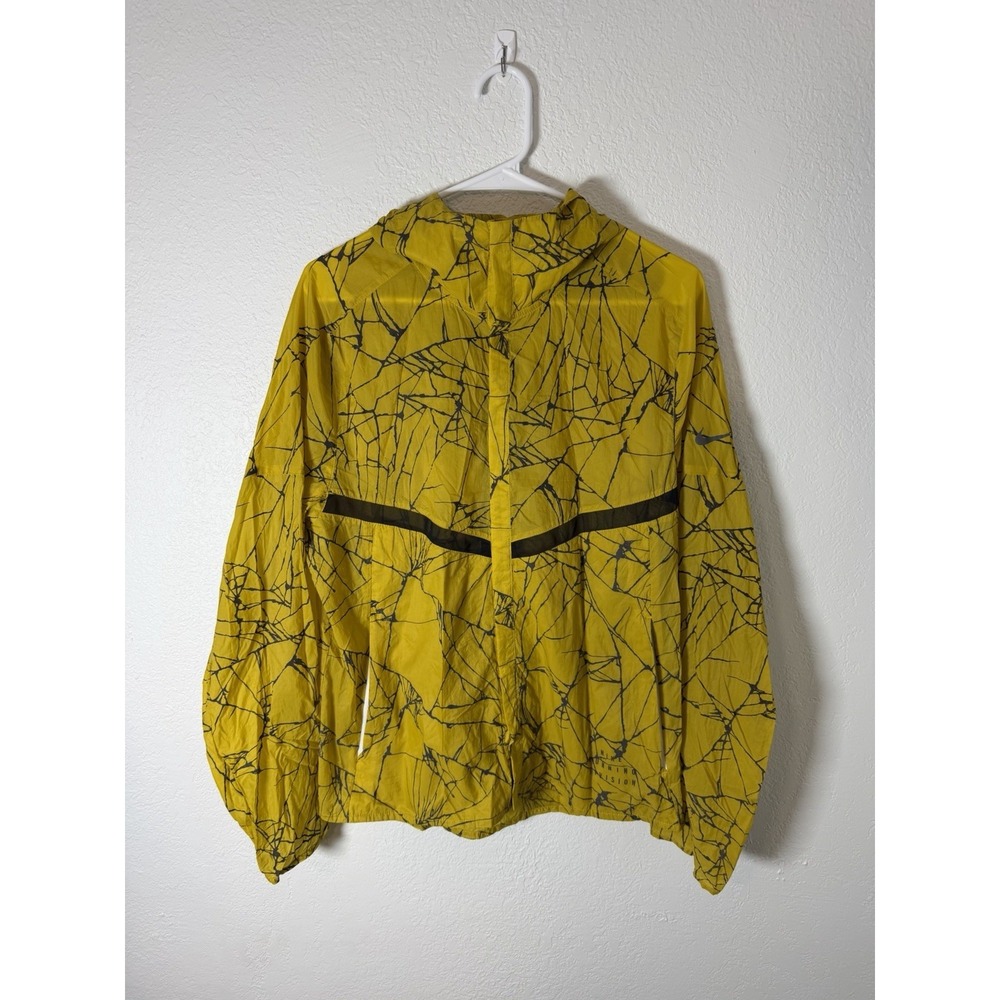 Nike Run Division Pinnacle Running Jacket Yellow Reflective Mens Medium Packable